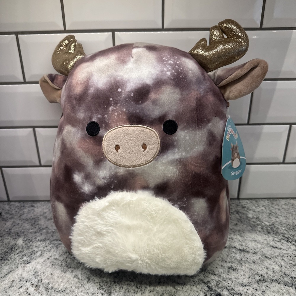 Squishmallow Greggor Moose Marbled Pattern 14 Inch 2022 Large New Gold